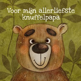 Kleurrijke vaderdagkaart voor de allerliefste knuffelpapa