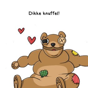 Liefde dikke knuffel kaart