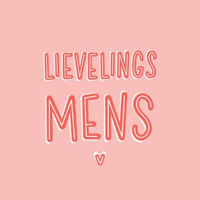 Liefde kaart lievelings mens