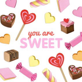 Liefde kaart 'You are sweet'