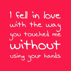 Liefde kaart you touched me