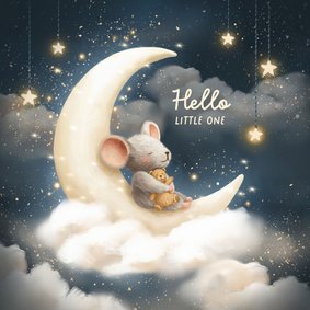 Magisch lief felicitatiekaartje voor geboorte van een kindje