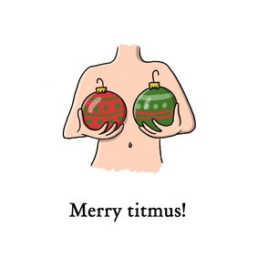 Merry titmus kerst kaart