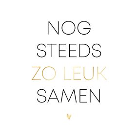 Minimalistische felicitatiekaart nog steeds zo leuk samen