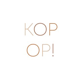 Minimalistische kaart 'kop op' herkansing of gezakt