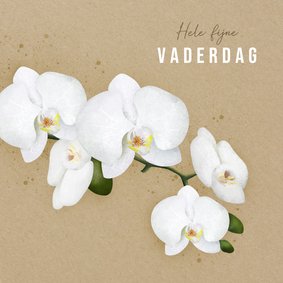 Modern klassieke vaderdagkaart met illustratie van orchidee