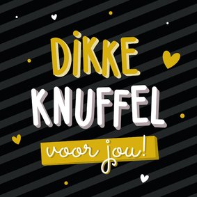 Moderne beterschapskaart dikke knuffel met hartjes