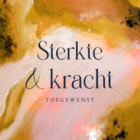 Moderne condoleancekaart abstract geschilderd kleurrijk