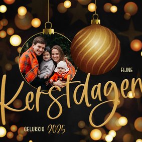 Moderne fotokaart kerstballen