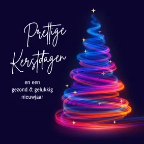 Moderne kerstkaart kerstboom licht sprankelend goud