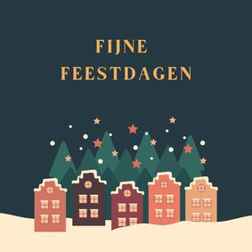 Moderne kerstkaart om naar je medewerkers te sturen