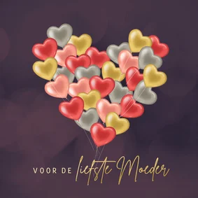 Moederdag hart van ballonnen