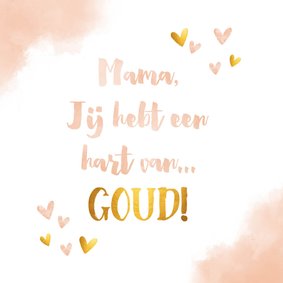 Moederdag typografie waterverf met gouden elementen