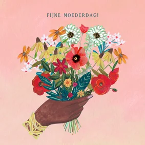 Moederdagkaart als mama's bloemen zijn zou ik jou kiezen 