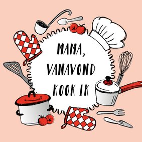 Moederdagkaart eten koken