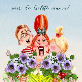 Moederdagkaart Lieve bloemen voor mam