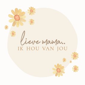 Moederdagkaart lieve mama ik hou van jou