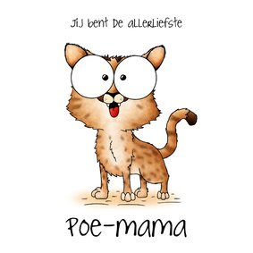 Moederdagkaart Poema - Jij bent de allerliefste Poe-mama