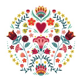 Mooie en kleurrijke bloemenkaart