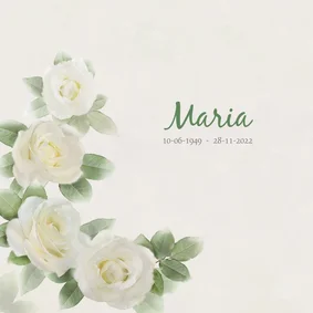 Mooie rouwkaart met rozen op gewassen achtergrond