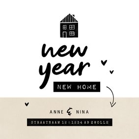 New year new home huisje kraft met hartjes