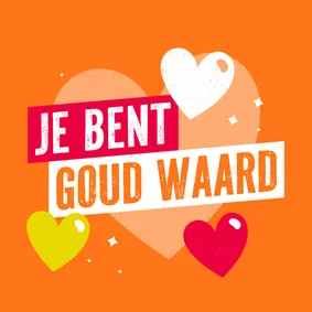 Nierstichting bedankkaartje jij bent goud waard met hartjes