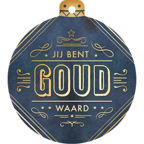 Nieuwjaar bedankkaartje medewerkers - goud waard