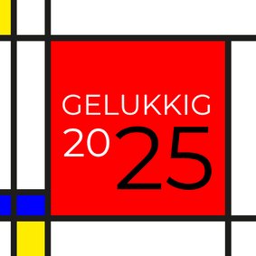 Nieuwjaar de stijl van Mondriaan