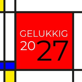 Nieuwjaar de stijl van Mondriaan