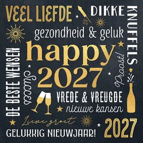 Nieuwjaars kaart 2027 wensen