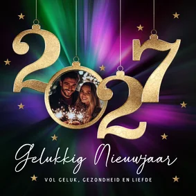 Nieuwjaarskaart 2027 met foto