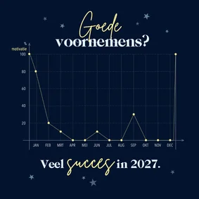 Nieuwjaarskaart 'Goede voornemens ?'