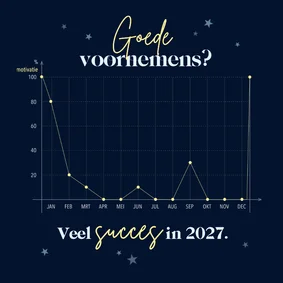 Nieuwjaarskaart 'Goede voornemens ?'