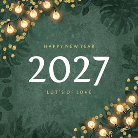 Nieuwjaarskaart goud confetti uitnodiging