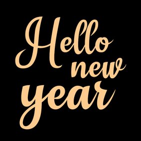 Nieuwjaarskaart - Hello new year sterren