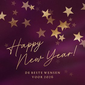 Nieuwjaarskaart sprankelende sterren