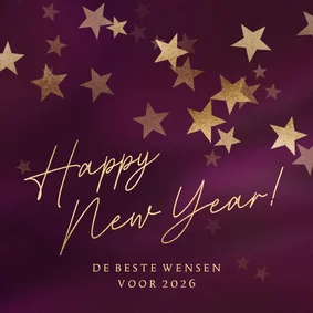 Nieuwjaarskaart sprankelende sterren