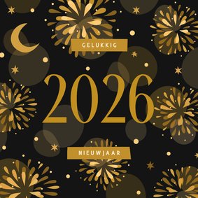 Nieuwjaarskaart vuurwerk 2026