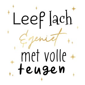 Nieuwjaarskaartje leef met volle teugen goudfolie sterren