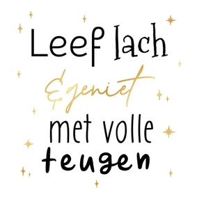 Nieuwjaarskaartje leef met volle teugen goudfolie sterren