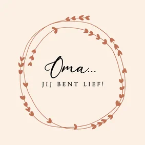 Oma is lief zalmroze