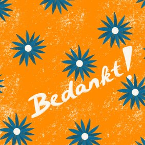 Oranje bedankkaart Stichting ALS Nederland