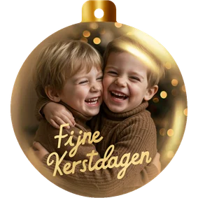 Originele kerstbal kerstkaart met foto