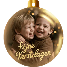 Originele kerstbal kerstkaart met foto