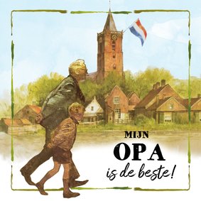 Oudhollandse kaart voor de beste opa