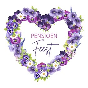 Pensioen feest viooltjes