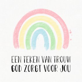 Regenboog - Christelijke kaart 