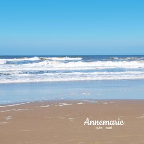 Rouwkaart Noordzee strand