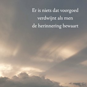 Rouwkaart - Wolken