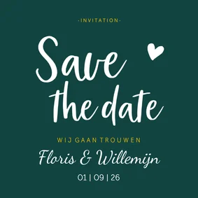 Save the date - stijlvol met namen